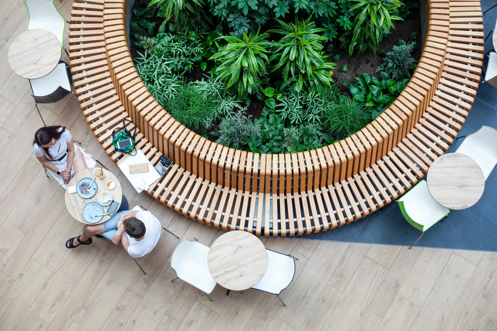 Young,Woman,And,Man,Eats,In,A,Modern,Interior,In